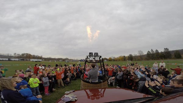 Burner and basket demo outdoors